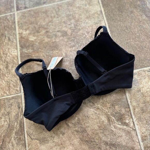 Skims Fits Everybody Lace T-shirt Bra Onyx Size 34D - Picture 10 of 11